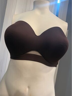 Lane Bryant Cacique Brown Strapless Bra